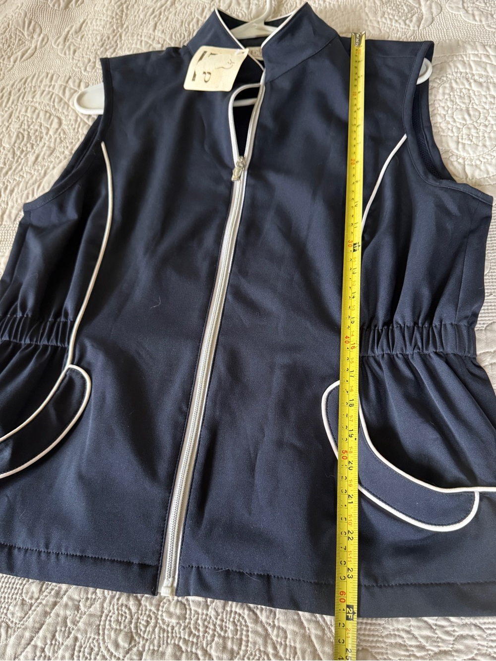 NWT EP Pro High Society Navy Golf Zip Front Sleeveless Vest, M, MSRP $78 - Picture 10 of 13